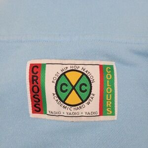 Cross Colours‎ Color Block Crop Track Jacket Womens Small S Blues Purple